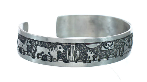 Silver Horse Native American Cuff Bracelet NN20232